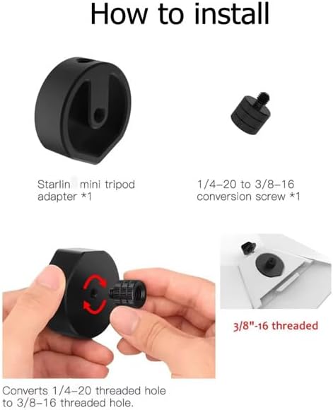 Starlink Mini Tripod / Pipe Adapter, 1/4-Inch