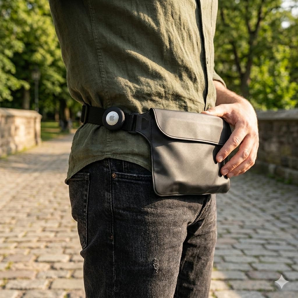 Waterproof IPX8 Fanny Pack, AirTag Compatible