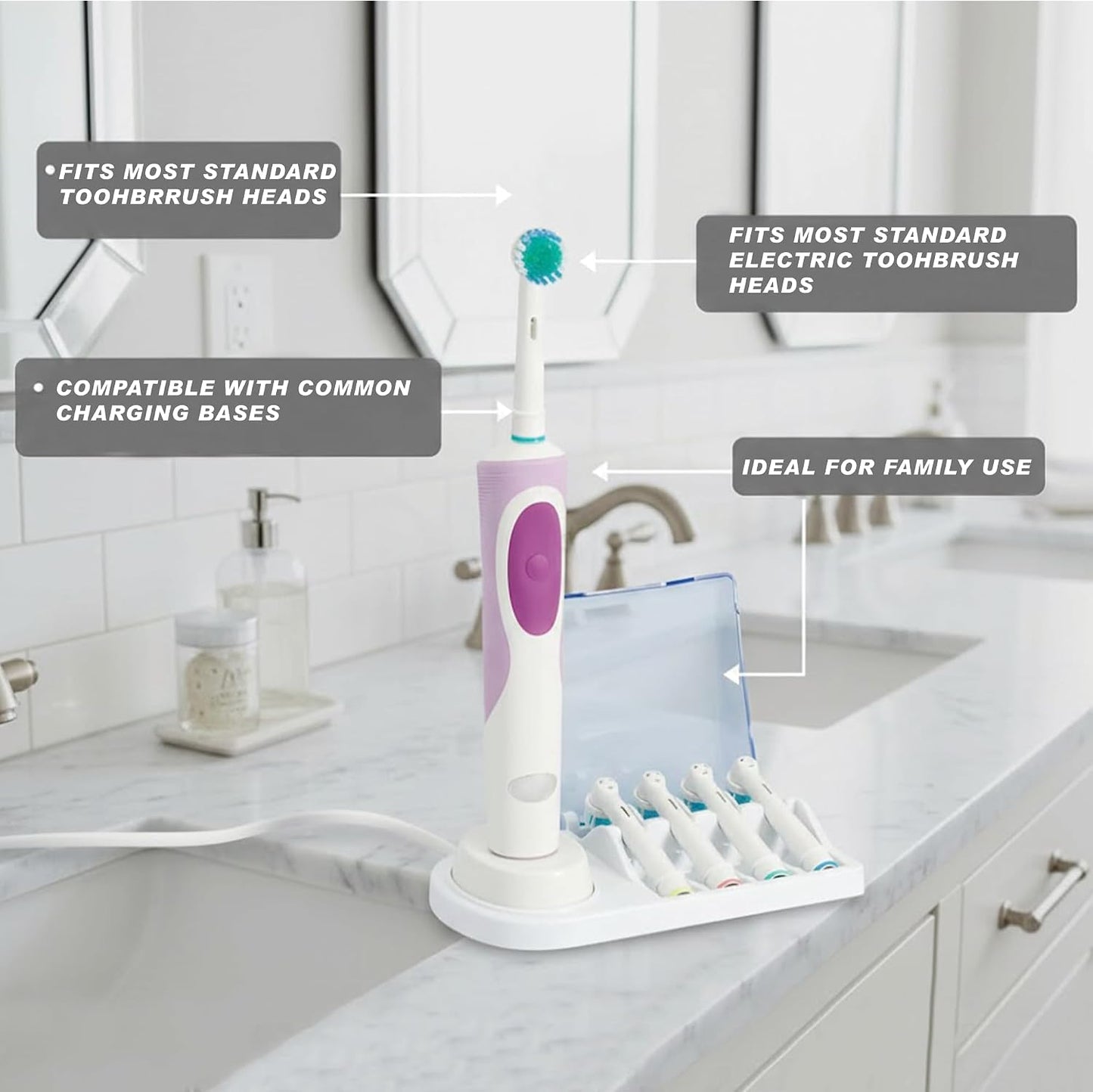 Oral-B Type 3757 Toothbrush Holder, 4 Heads