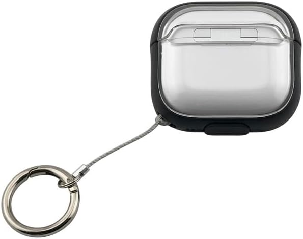 Clear Silicone Case for AirPods 4 with Carabiner