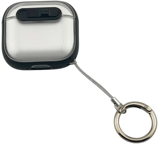 Clear Silicone Case for AirPods 4 with Carabiner