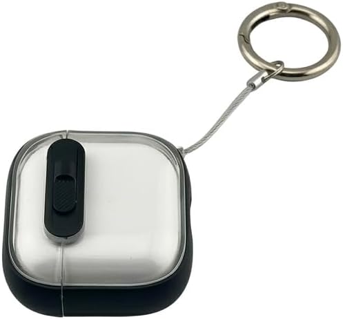 Clear Silicone Case for AirPods 4 with Carabiner
