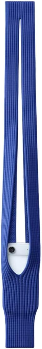 Blue Knit Crossbody Phone Bag