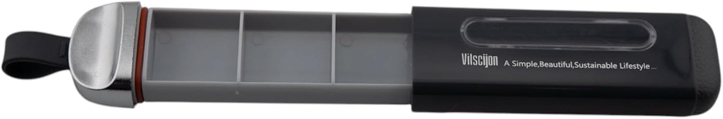 3-Compartment Travel Pill Case with Strap