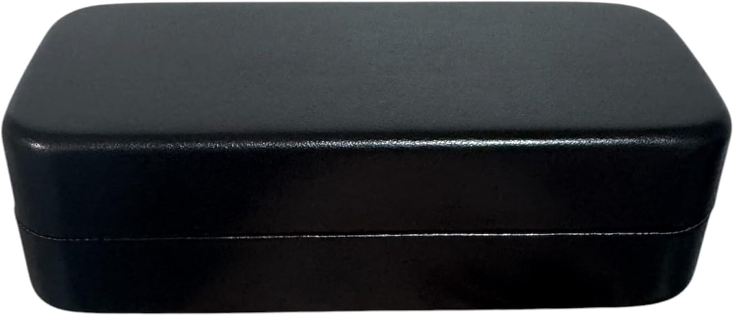 GATYZGEAR Black Large Rectangular Glasses Case with Velvet Interior