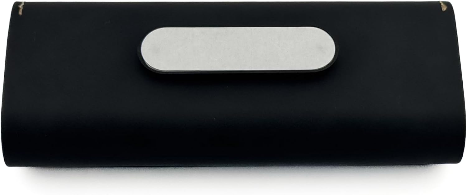 Magnetic Leather Car Glasses Case, Contrast Stitch