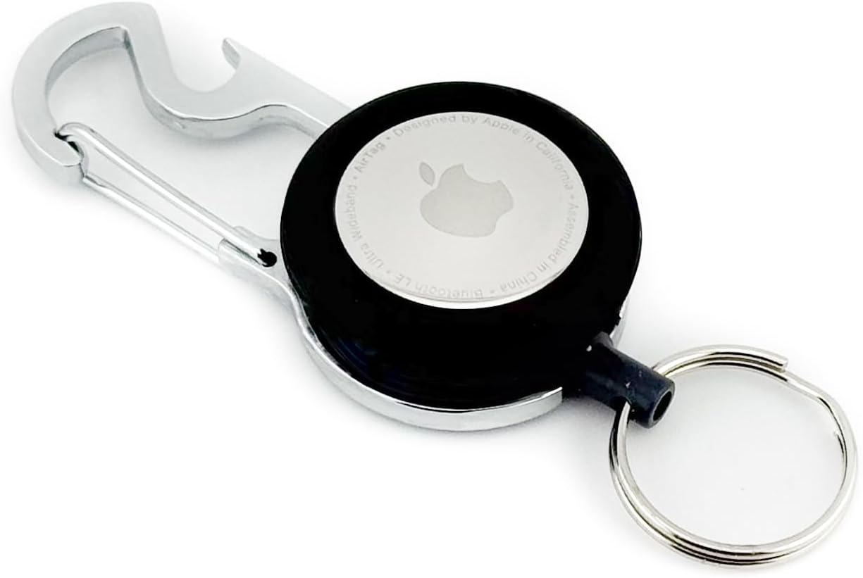 AirTag Carabiner Keychain with Bottle Opener