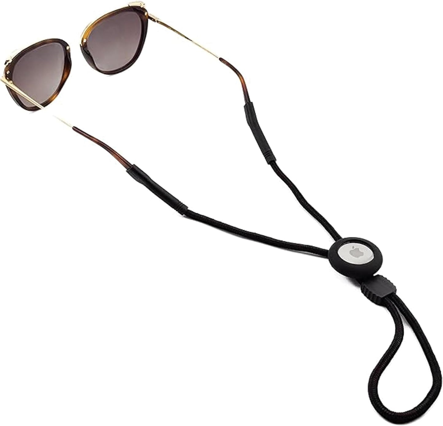 AirTag Eyeglass Rope Strap with Small Case, Black