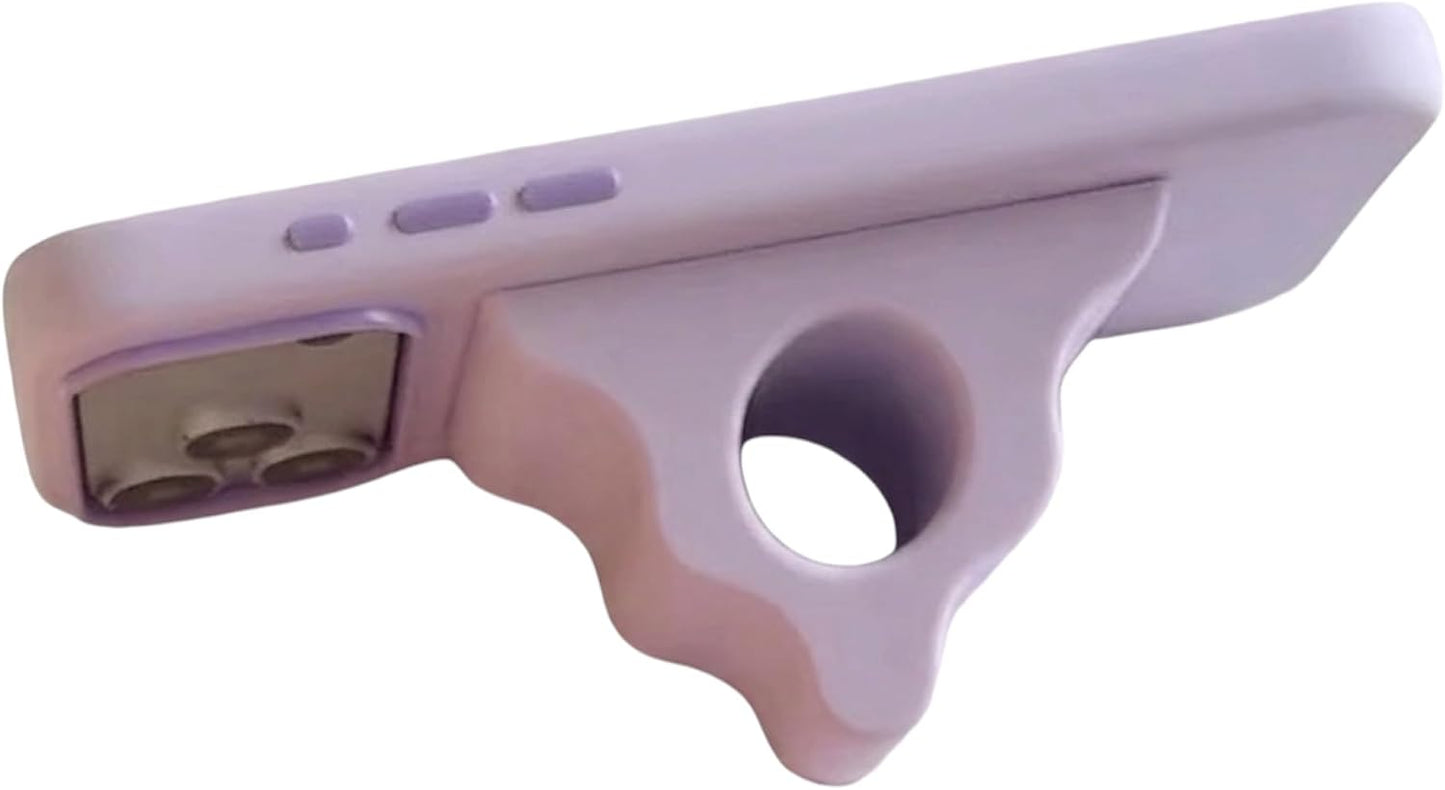 Purple Silicone Phone Grip Compatible with MagSafe