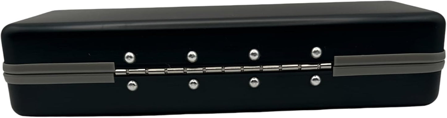 GATYZGEAR Black Aluminum Hard Glasses Case with Metal Hinge