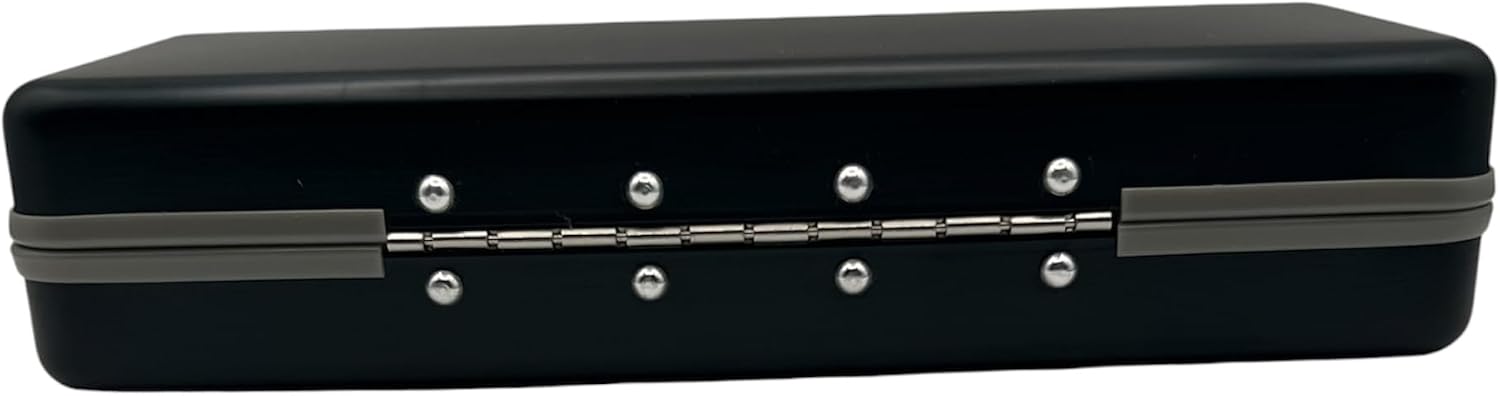 GATYZGEAR Black Aluminum Hard Glasses Case with Metal Hinge