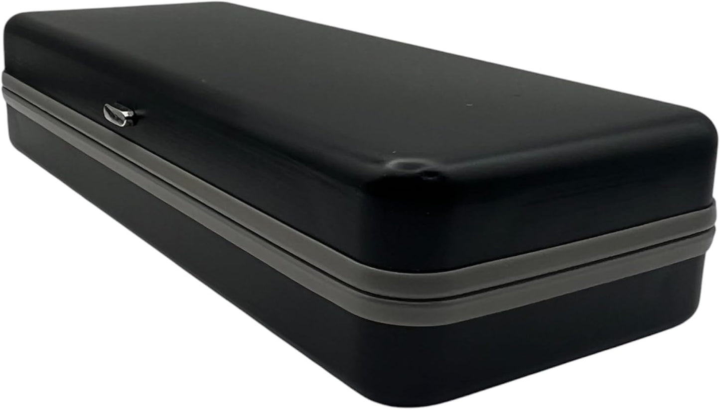GATYZGEAR Black Aluminum Hard Glasses Case with Metal Hinge