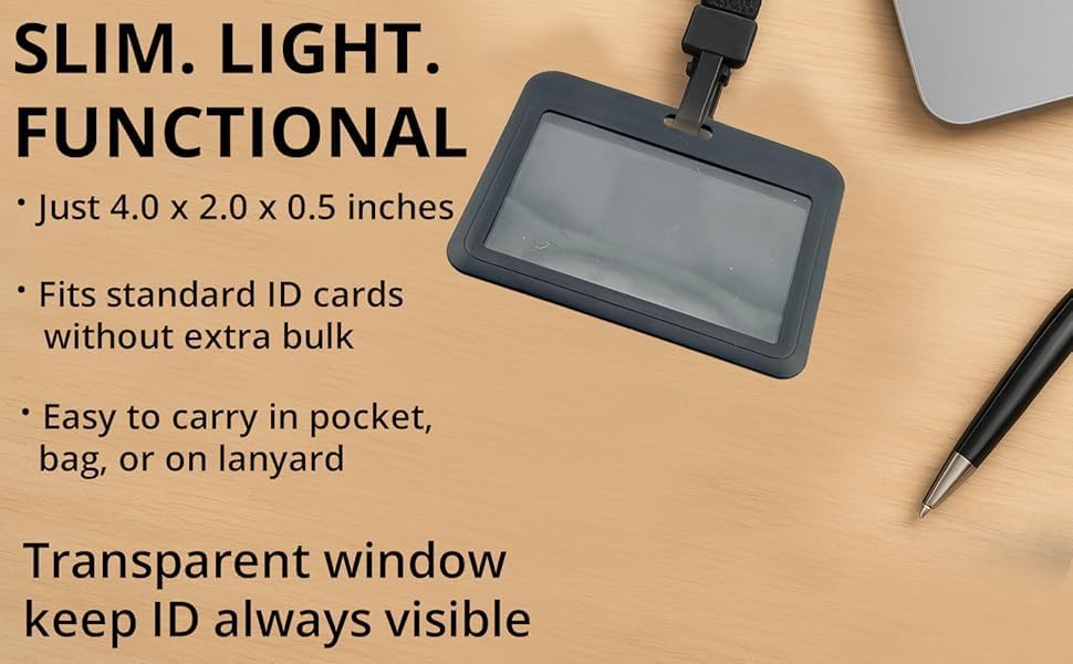 AirTag ID Card Holder Case, Clear Window