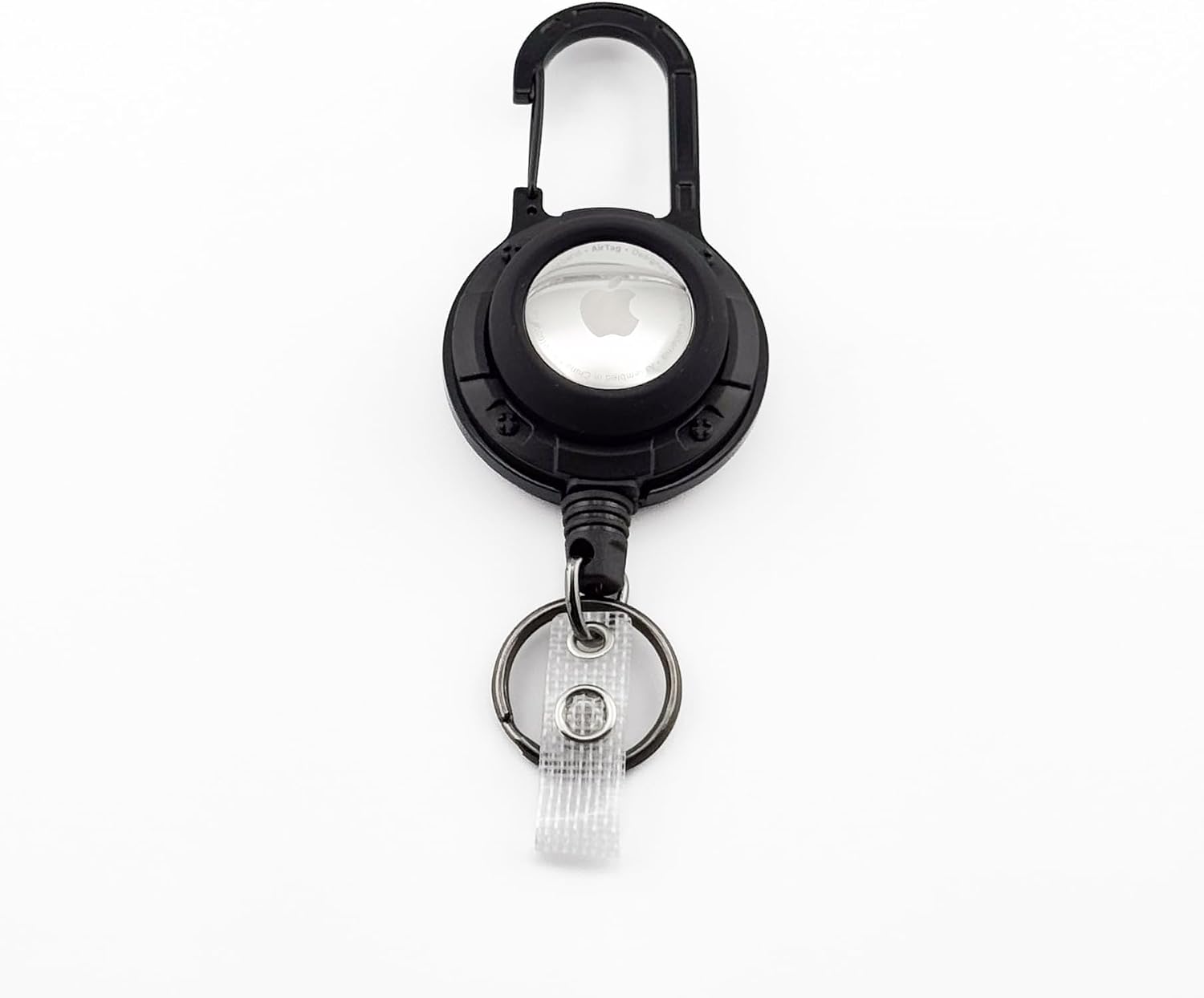 Carabiner ID Badge Reel with AirTag Holder