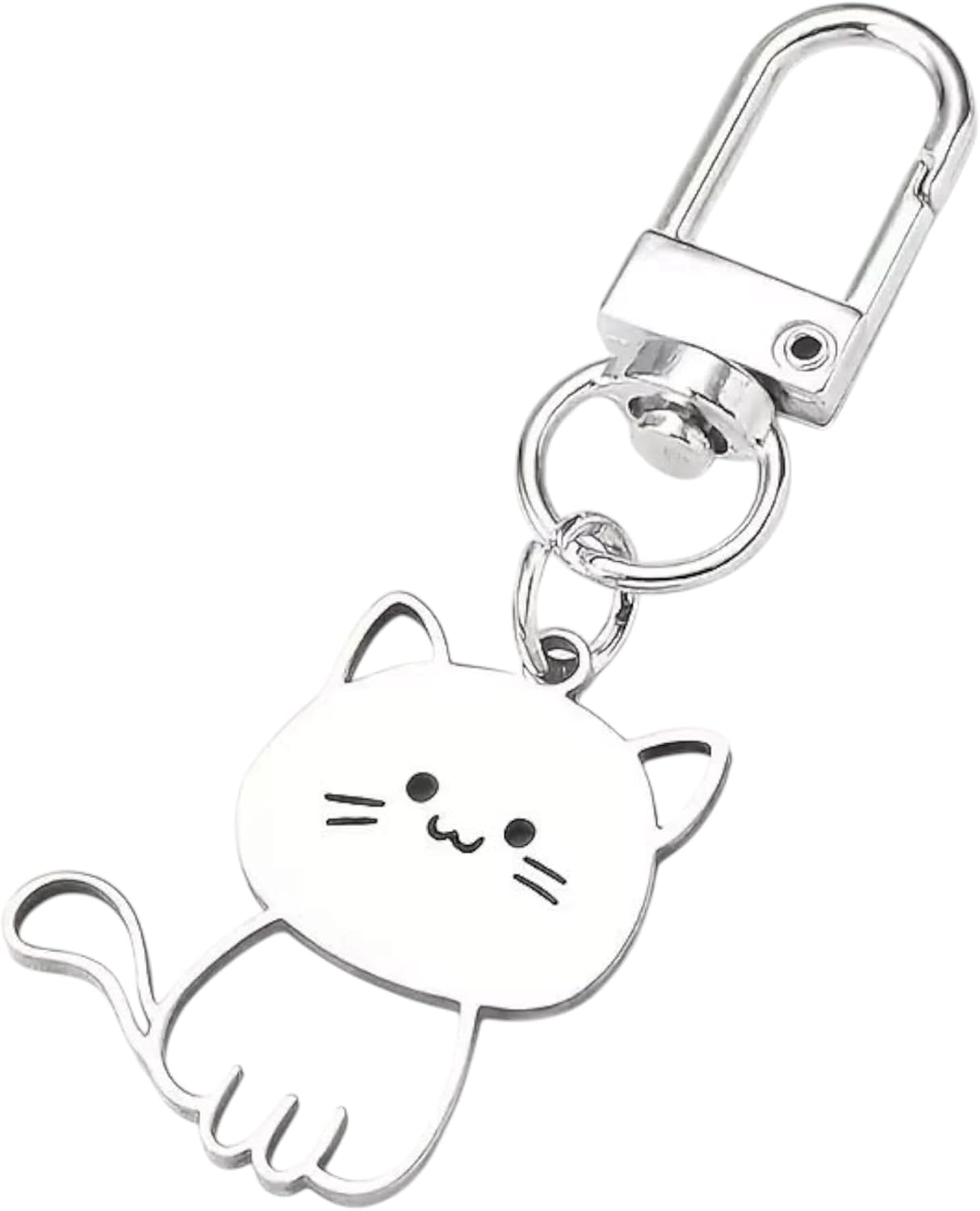 GATYZGEAR Cute Cat Keychain Polished Metal