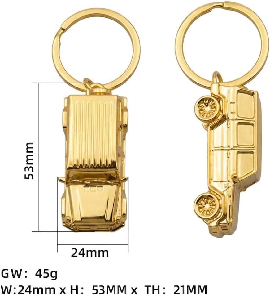 GATYZGEAR Polished Gold G Wagon Metal Keychain