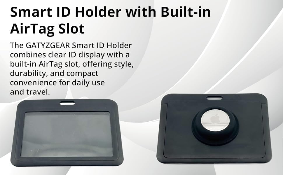 AirTag ID Card Holder Case, Clear Window
