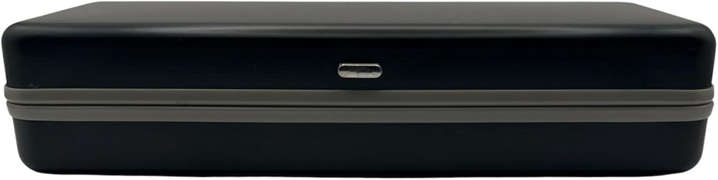 GATYZGEAR Black Aluminum Hard Glasses Case with Metal Hinge