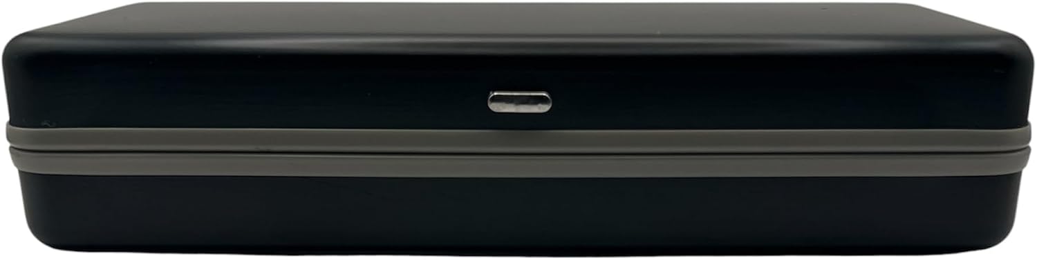 GATYZGEAR Black Aluminum Hard Glasses Case with Metal Hinge