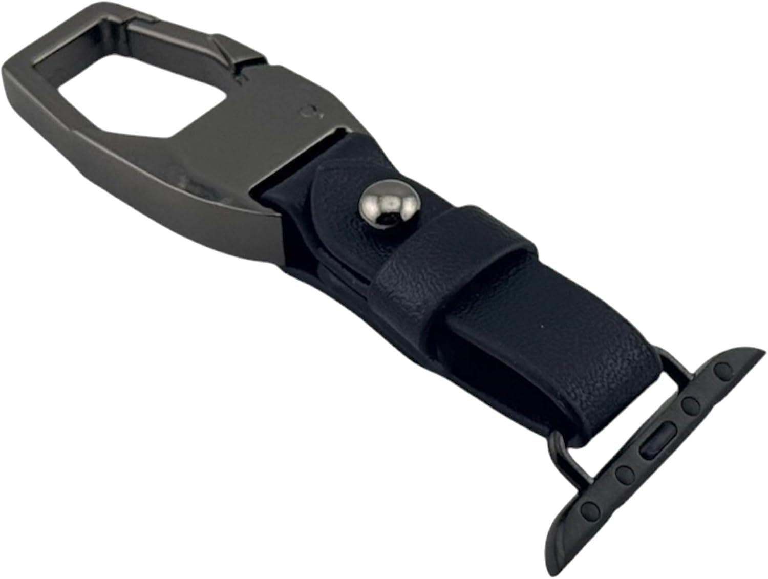 Clip Keychain with Leather Strap compatible with Apple Watch 42/44/45/49mm
