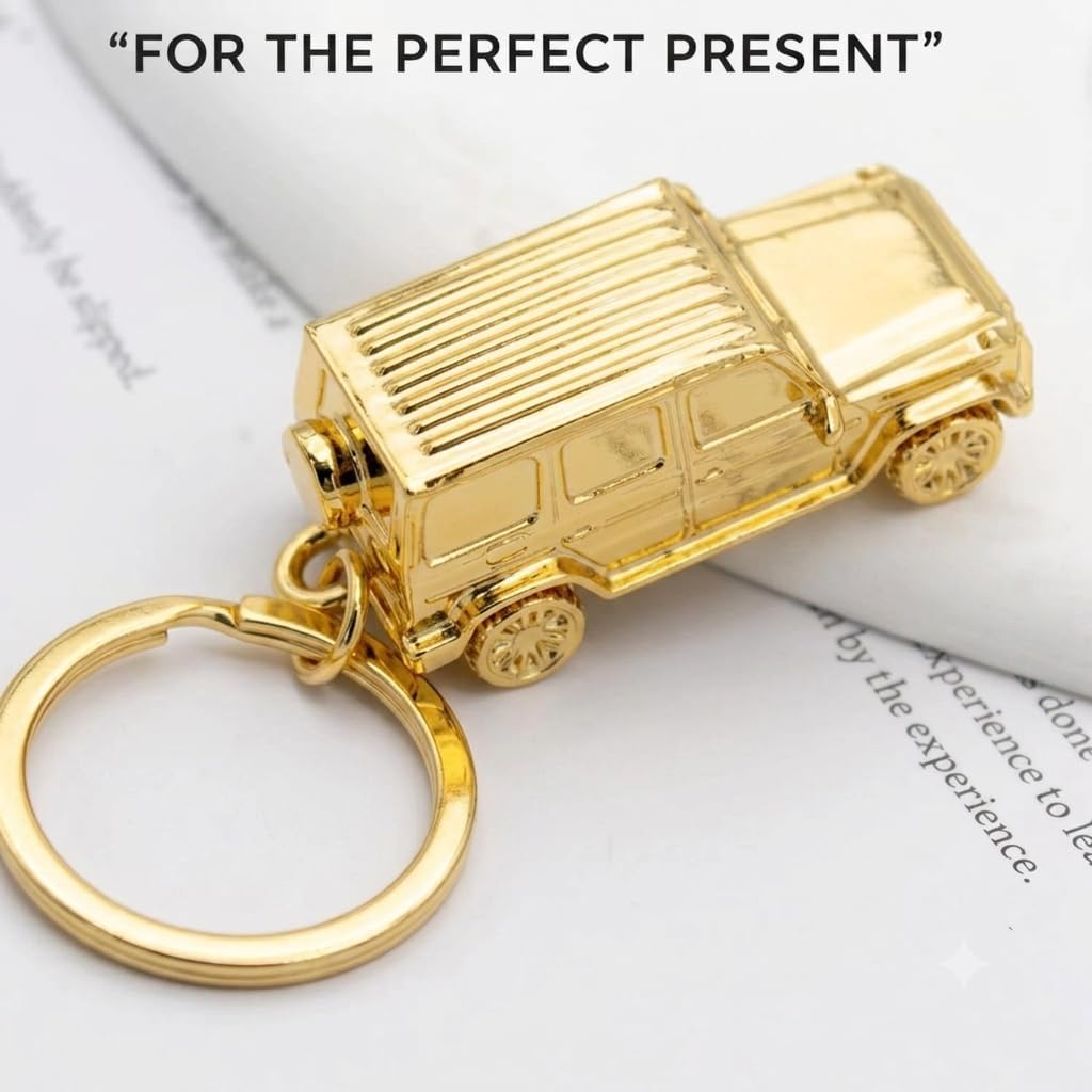 GATYZGEAR Polished Gold G Wagon Metal Keychain