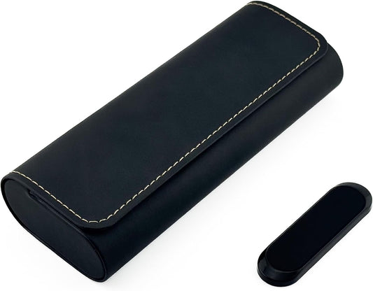 Magnetic Leather Car Glasses Case, Contrast Stitch