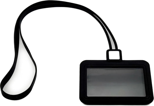 Clear Dual-Layer ID Badge Holder with Lanyard