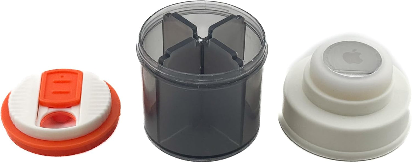 AirTag 4-Compartment Travel Pill Case