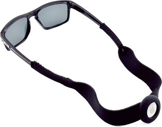 AirTag Neoprene Floating Glasses Strap, Black