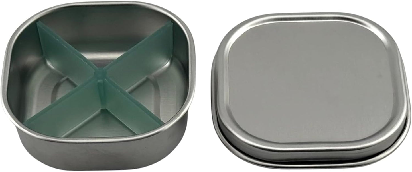 304 Stainless 4-Compartment Pill Box