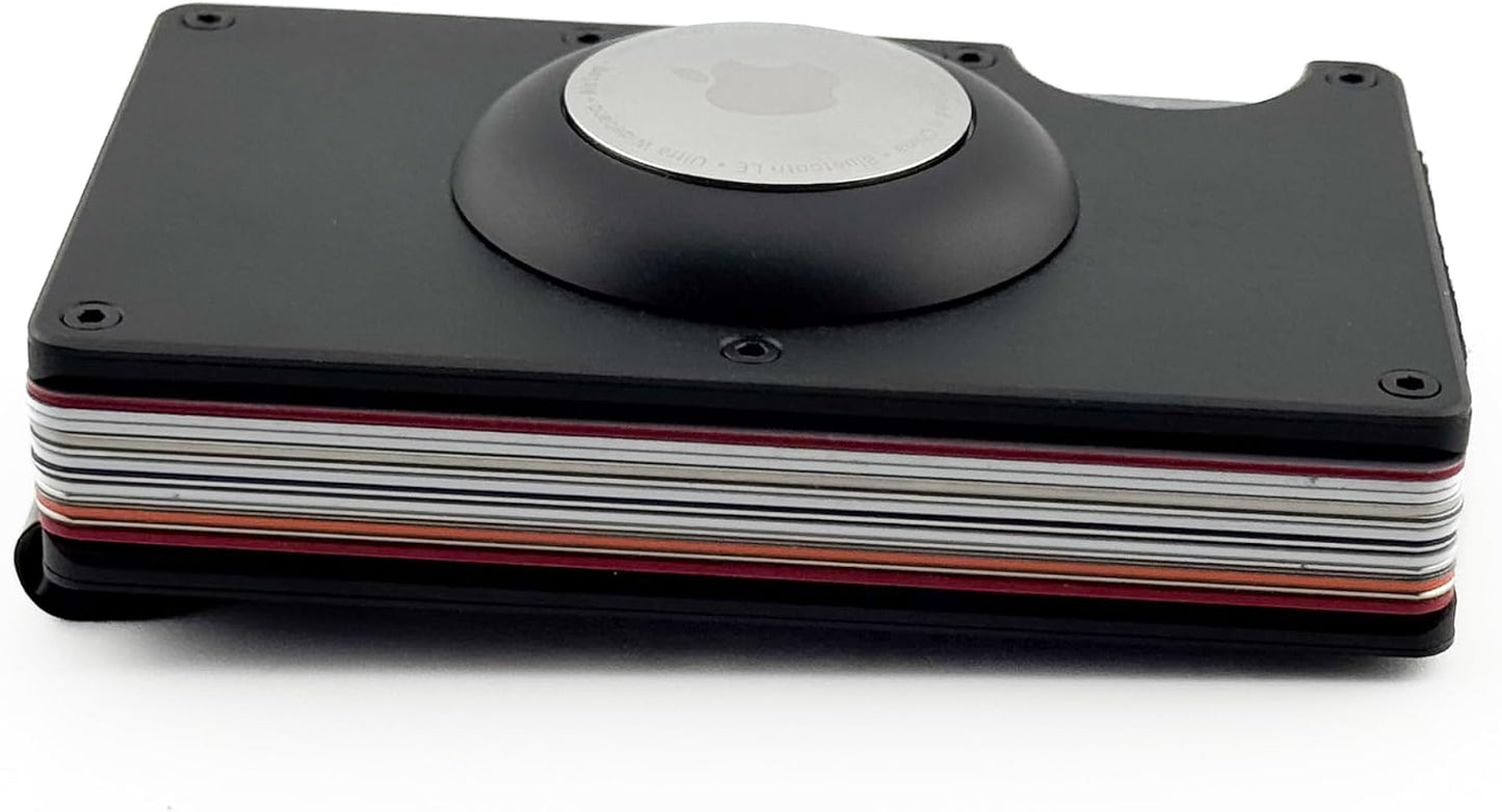 Aluminum AirTag Card Holder Wallet with Money Clip