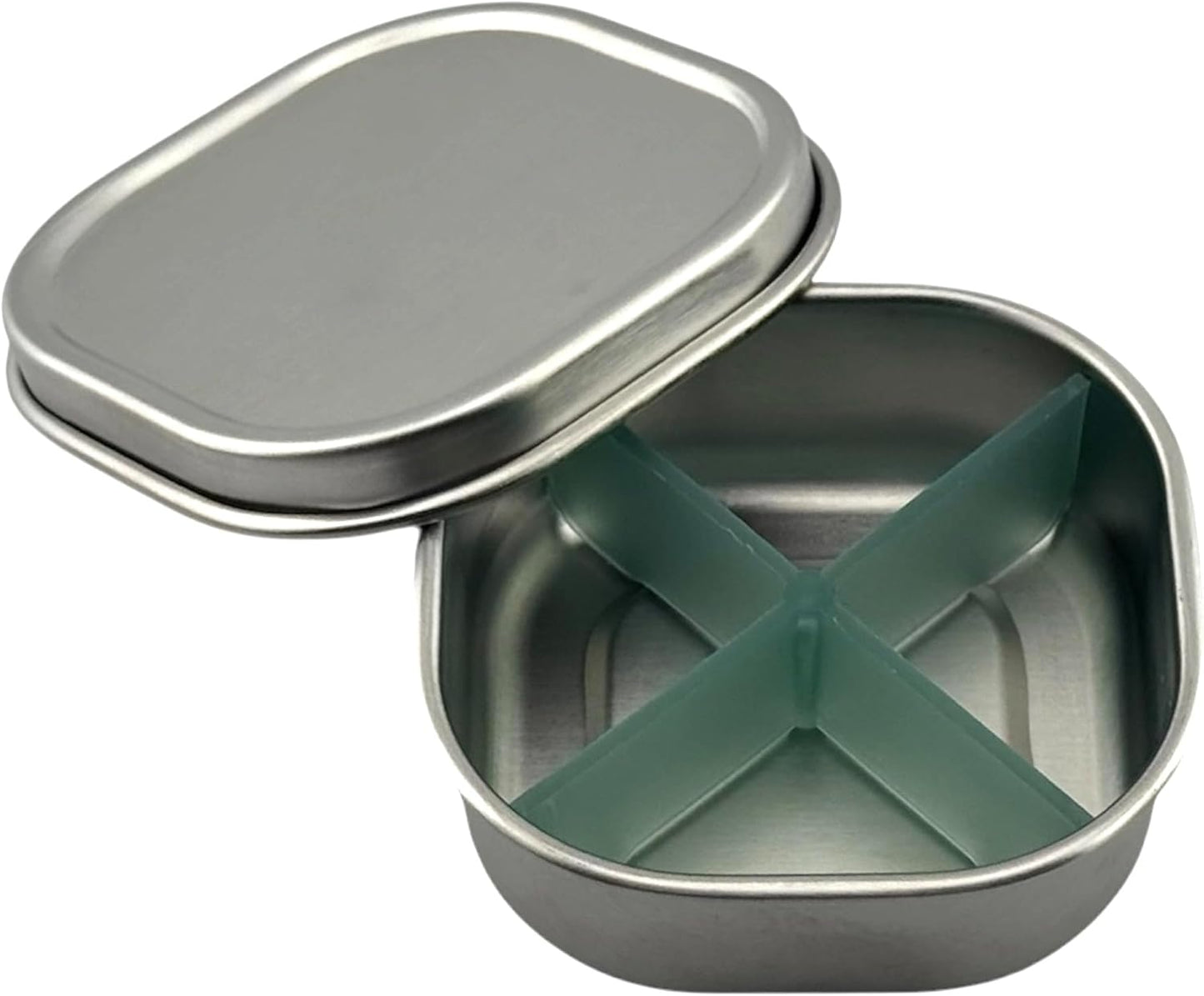 304 Stainless 4-Compartment Pill Box