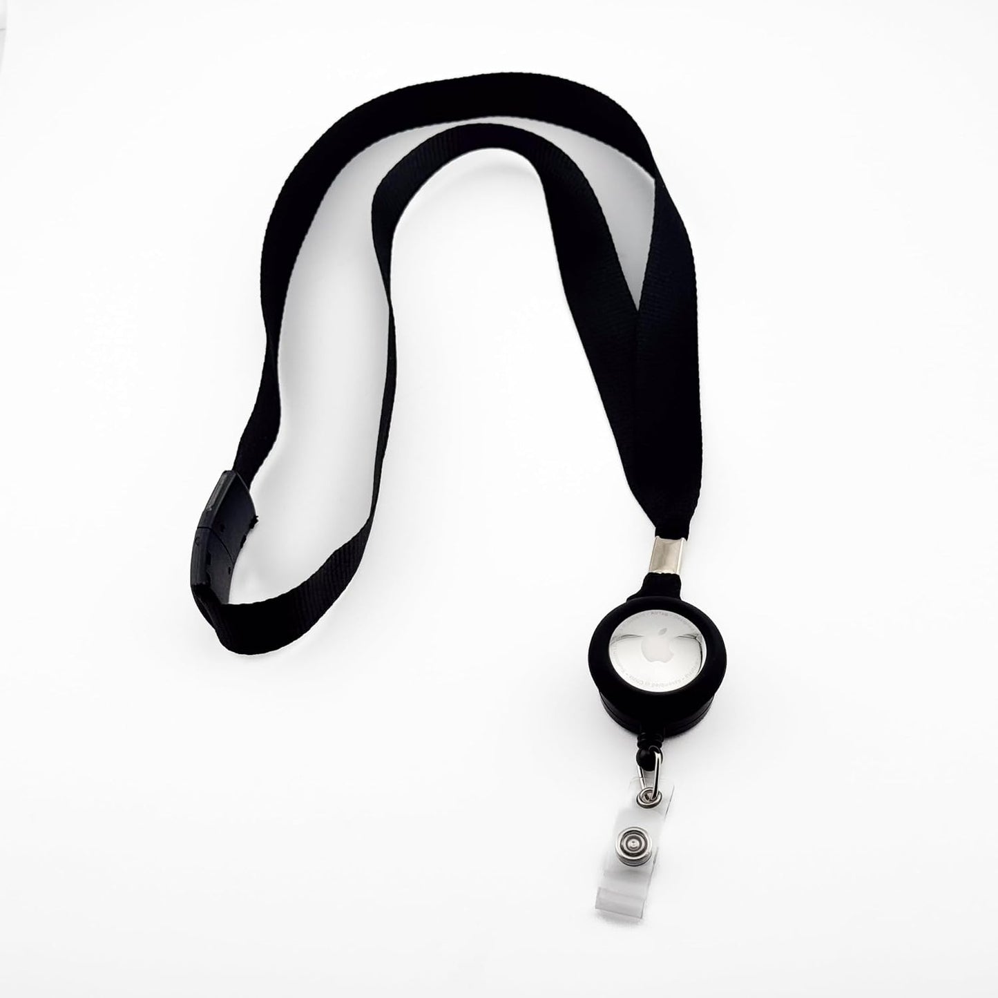 Breakaway Badge Lanyard with AirTag Holder, Black