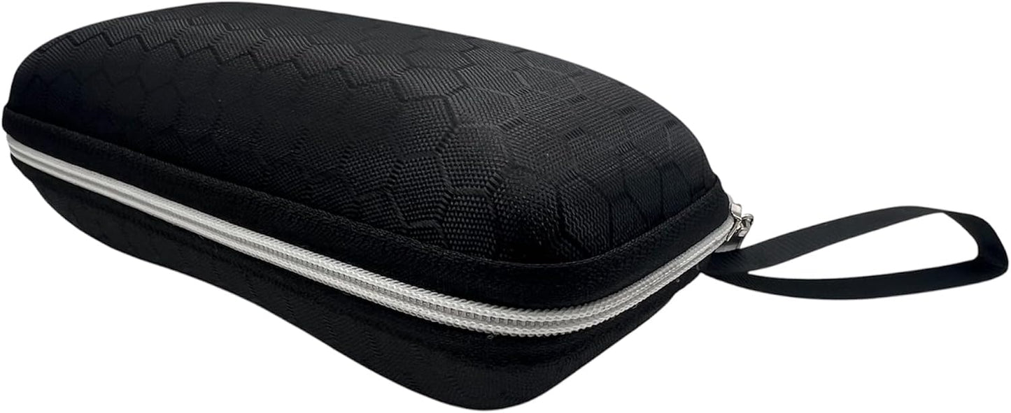 GATYZGEAR Small Hard Glasses Case with Zipper and Wrist Strap, Black