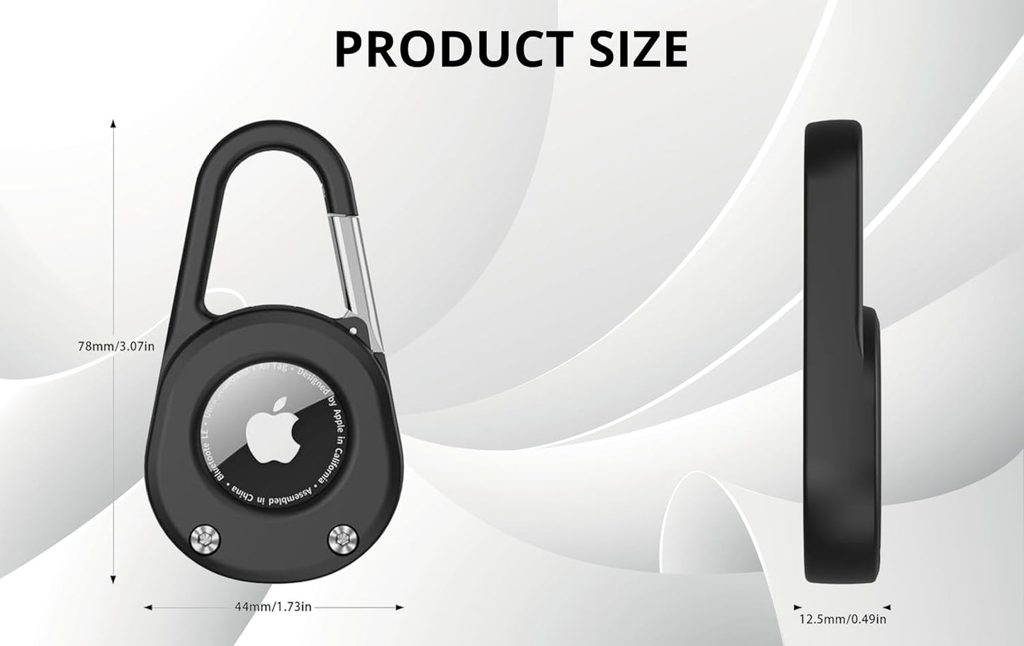 AirTag Holder Case with Metal Carabiner