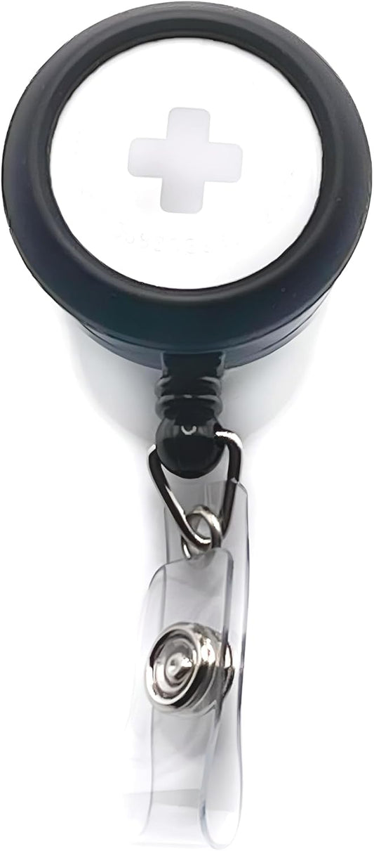 Alligator-Clip ID Badge Reel with AirTag Holder