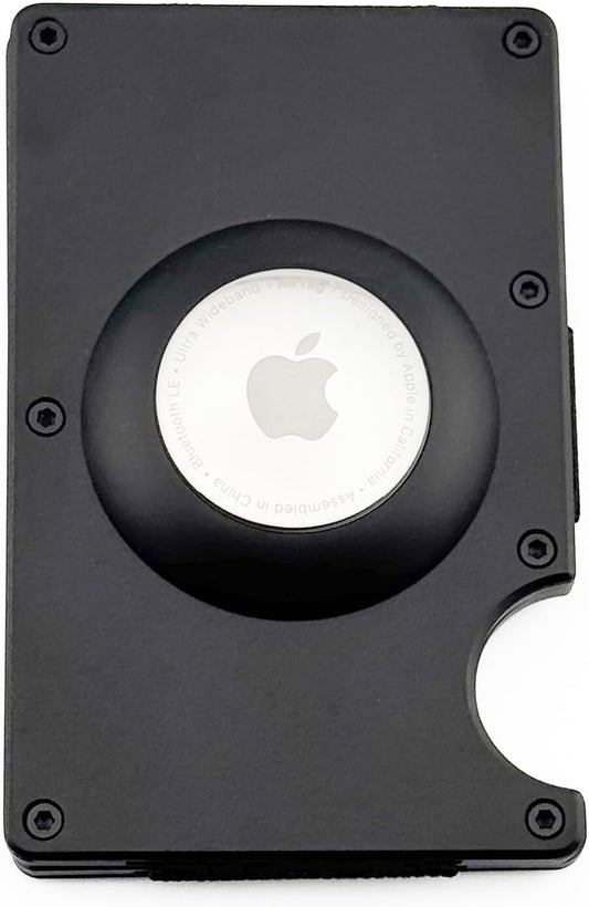 Aluminum AirTag Card Holder Wallet with Money Clip