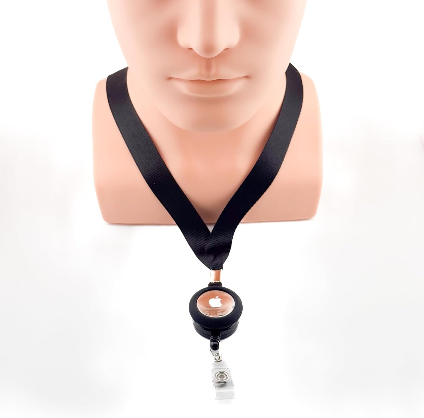 Breakaway Badge Lanyard with AirTag Holder, Black