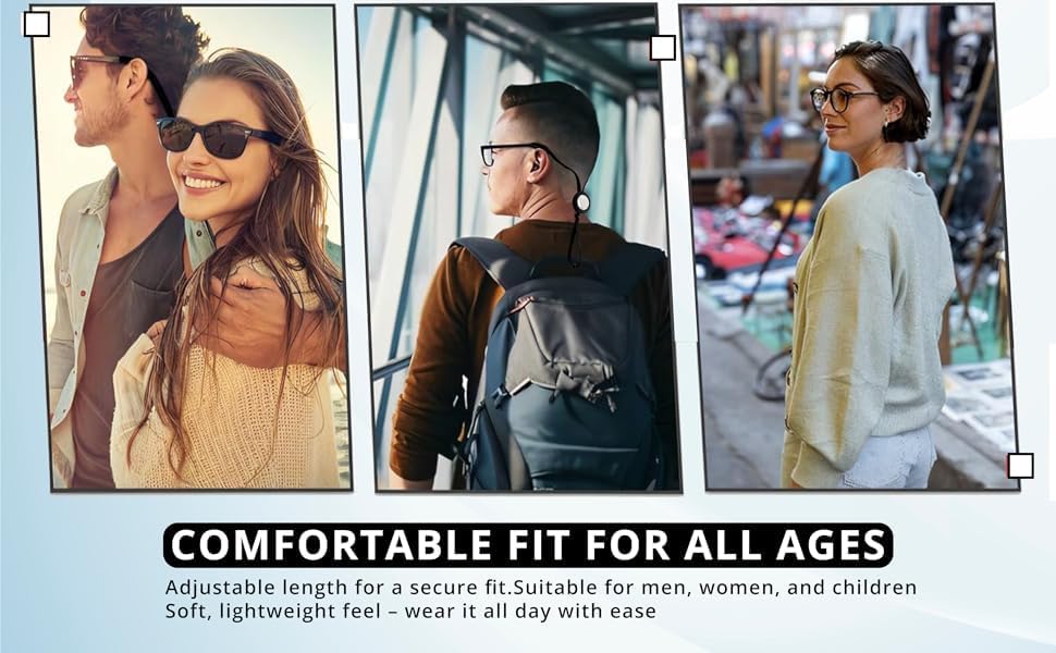 AirTag Glasses Strap with Rubber Grips and Small Case