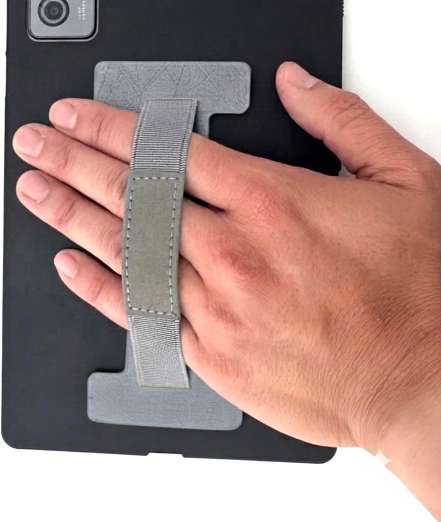 GATYZGEAR Grey Stick-on Tablet Hand Strap with Elastic Band