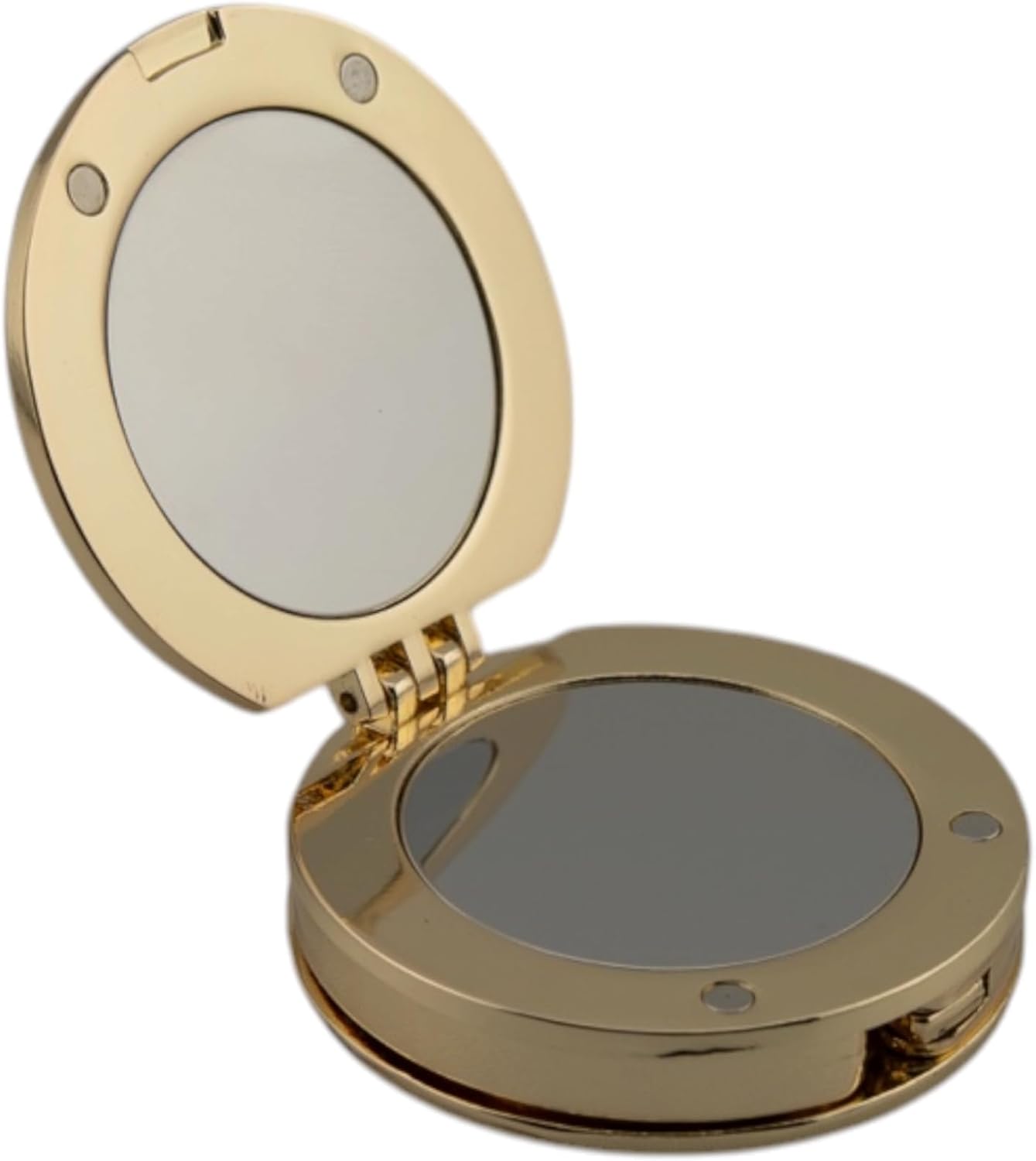 GATYZGEAR Gold Compact Handbag Hook with Mirror, All Metal Fold-Up Design, Polished Finish