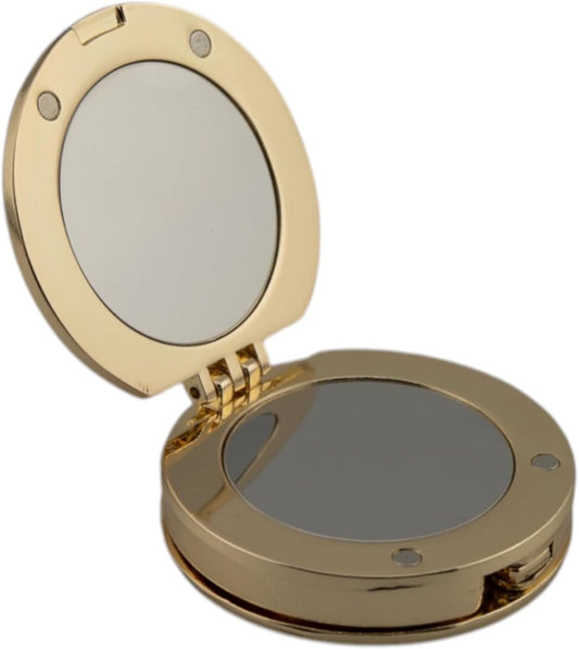 GATYZGEAR Gold Compact Handbag Hook with Mirror, All Metal Fold-Up Design, Polished Finish