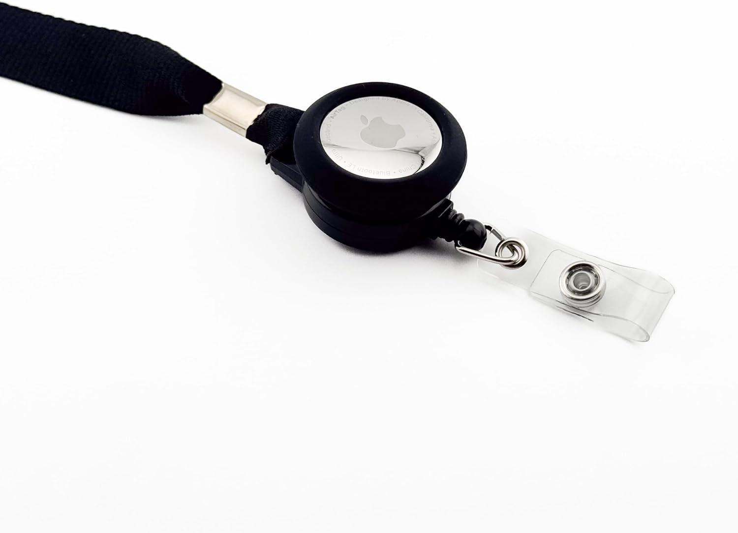 Breakaway Badge Lanyard with AirTag Holder, Black