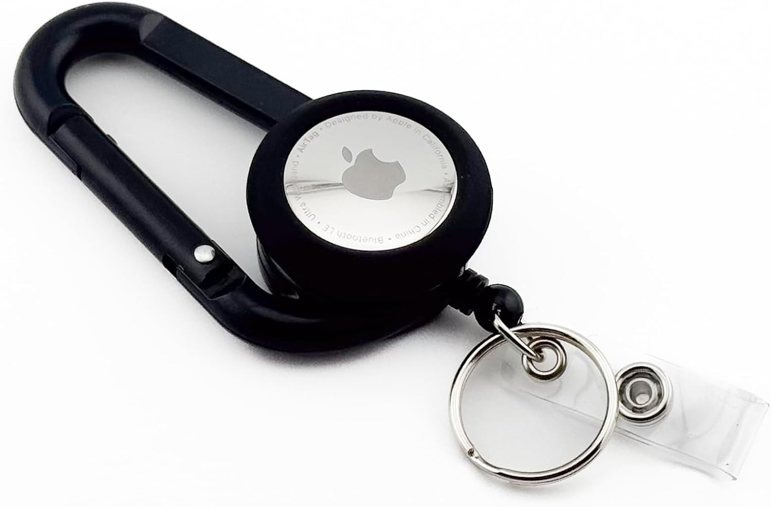 AirTag Carabiner Badge Reel with Belt Clip