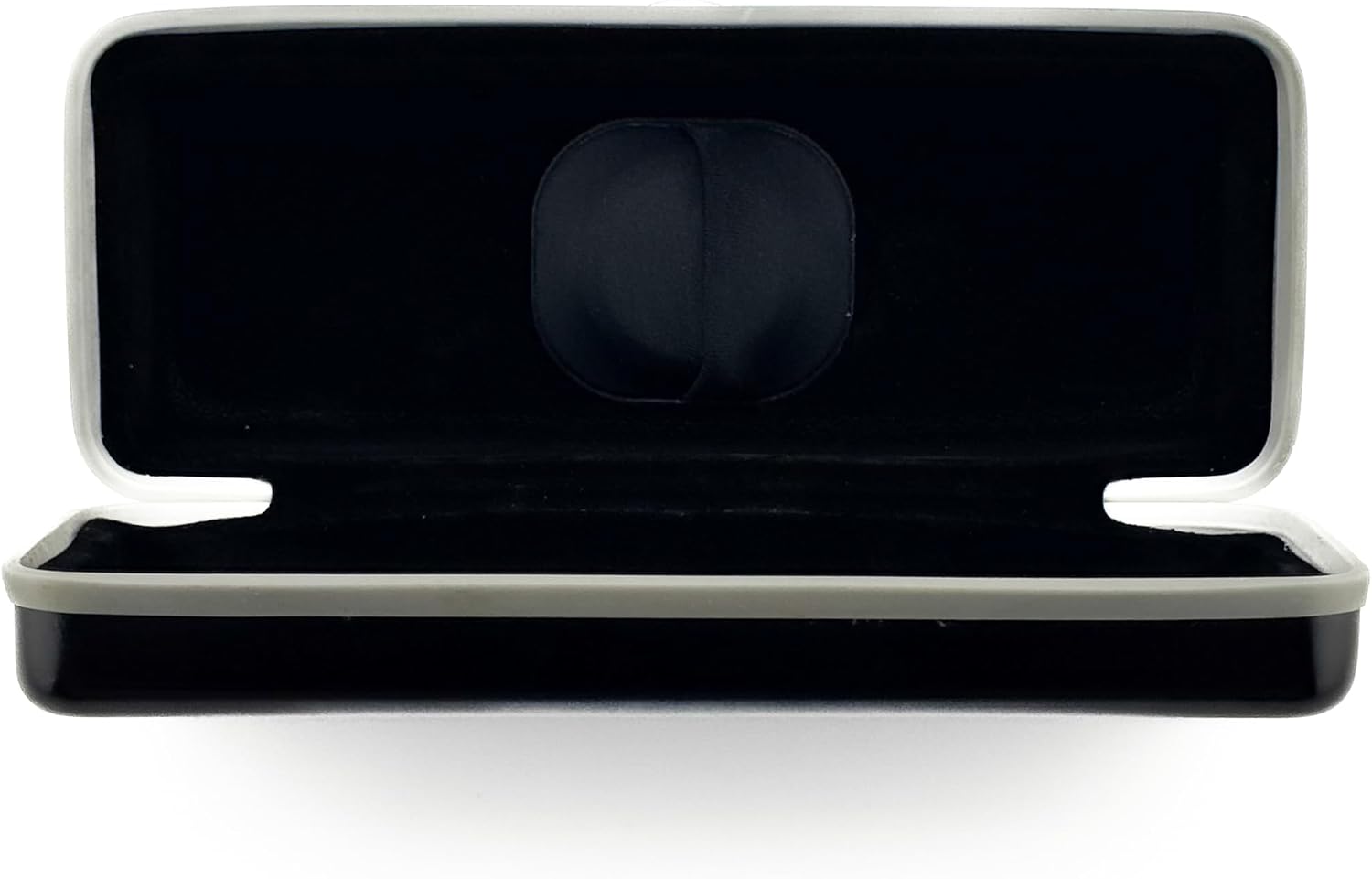 Metal Eyeglasses Case with AirTag Holder, Black