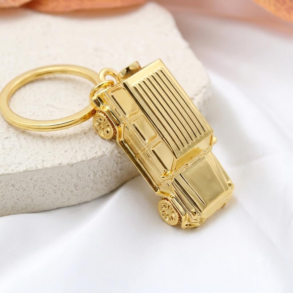 GATYZGEAR Polished Gold G Wagon Metal Keychain