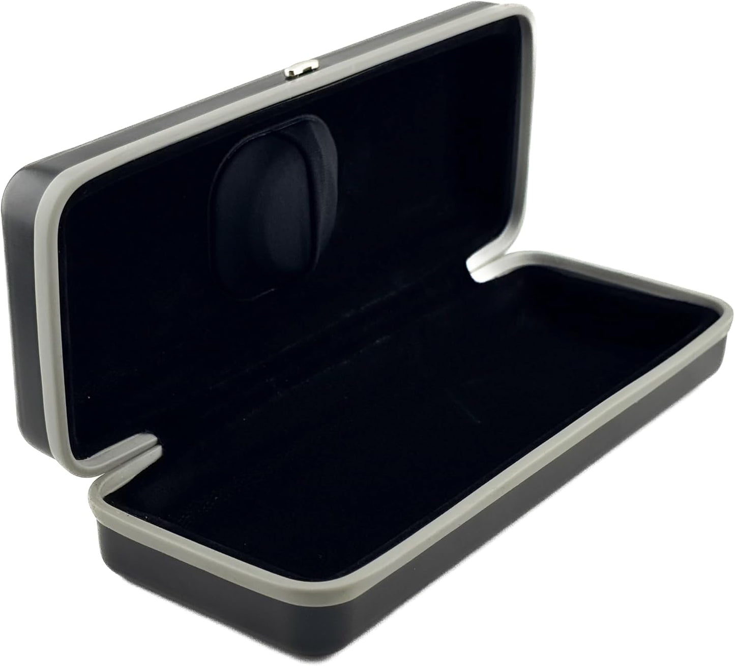 Metal Eyeglasses Case with AirTag Holder, Black