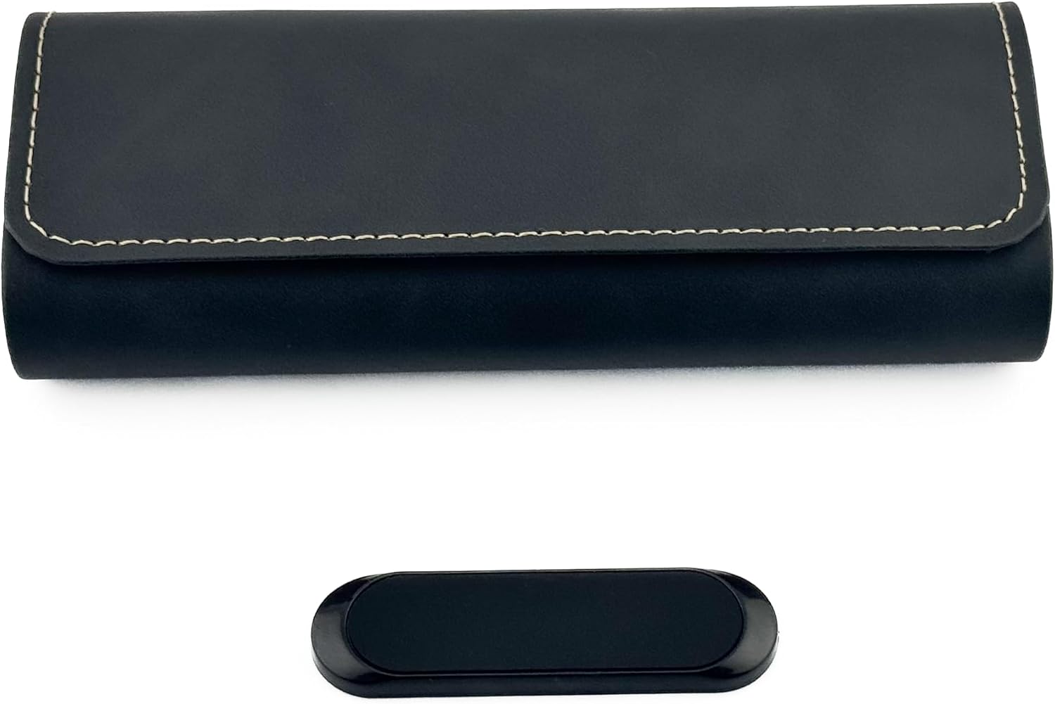 Magnetic Leather Car Glasses Case, Contrast Stitch