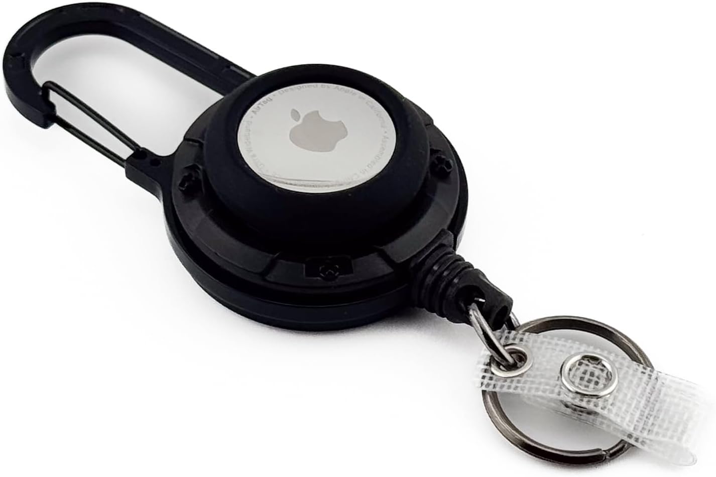 Carabiner ID Badge Reel with AirTag Holder