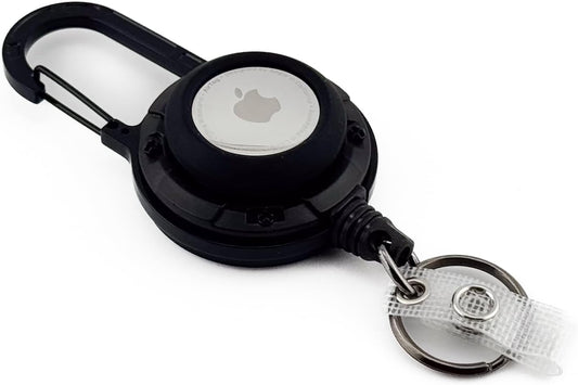 Carabiner ID Badge Reel with AirTag Holder